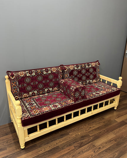 Ensemble salon traditionnel " style perse Bordeaux " Sedirhan