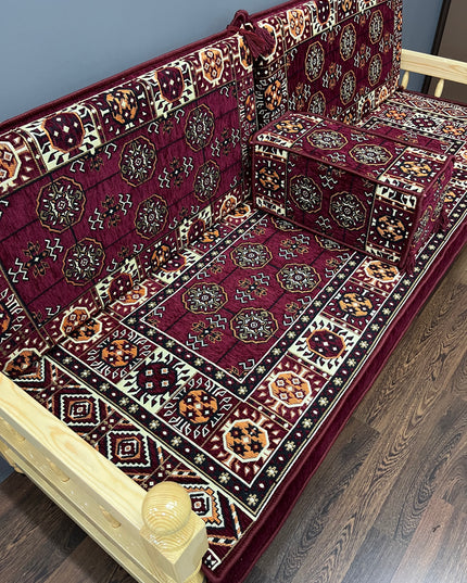 Ensemble salon traditionnel " style perse Bordeaux " Sedirhan