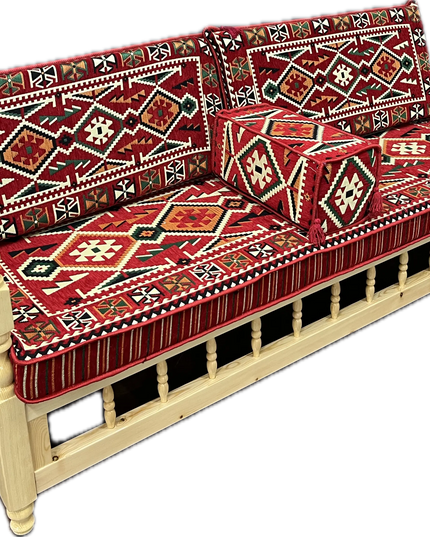 Ensemble salon traditionnel "ANADOLU rouge" Ardasia