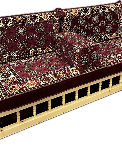 Ensemble salon traditionnel " style perse Bordeaux " Sedirhan