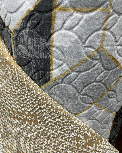 Tapis sur mesure "Losange dorée" Ardasia