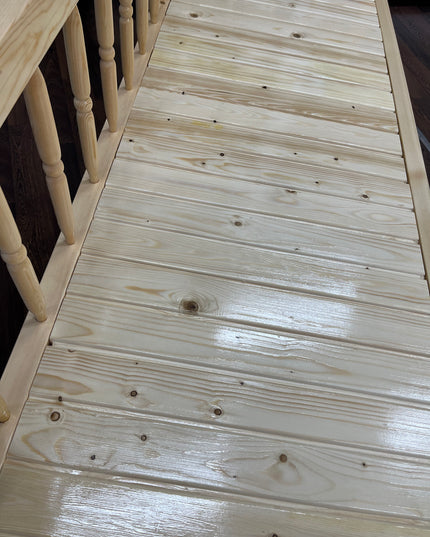 Sedir banc en bois massif verni Sedirhan