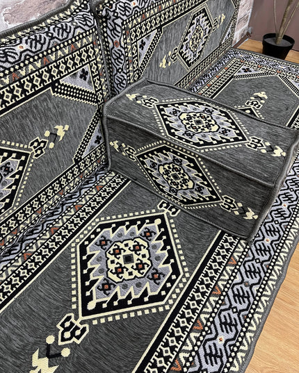 Ensemble salon traditionnel "ORIENTAL " gris