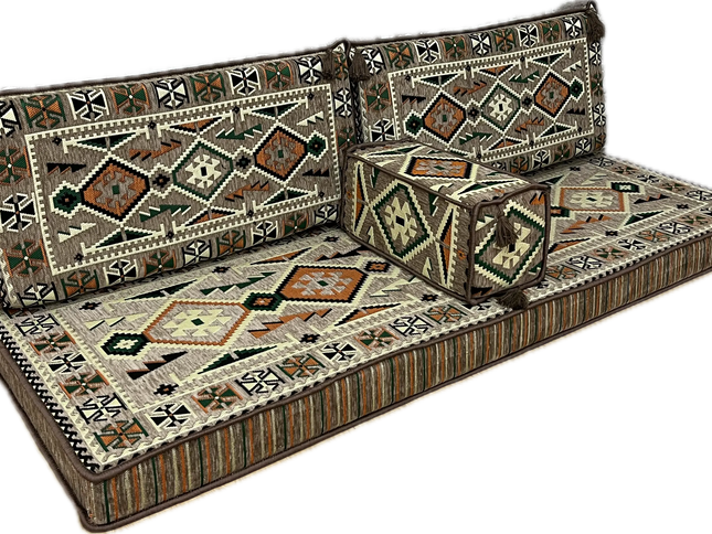 Ensemble salon traditionnel "ANADOLU beige" sark kosesi Sedirhan