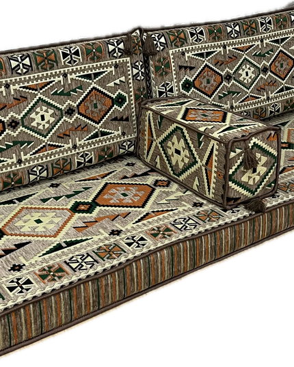 Ensemble salon traditionnel "ANADOLU beige" sark kosesi Sedirhan