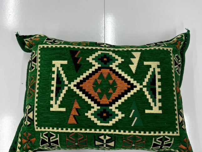 Coussin de sol Kilim Anadolu vert émeraude Sedirhan