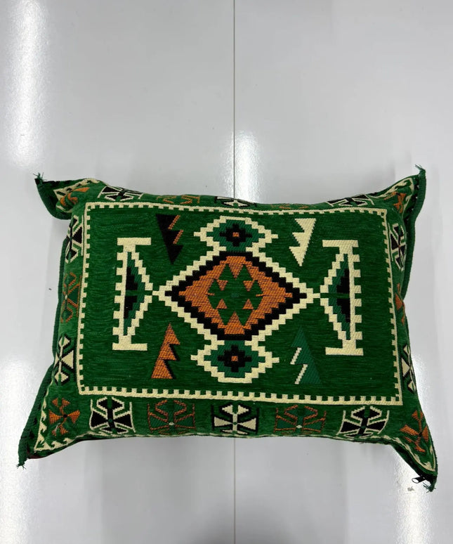 Coussin de sol Kilim Anadolu vert émeraude Sedirhan