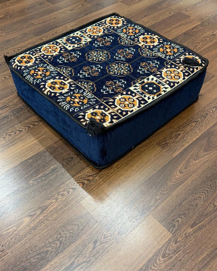 Table basse en mousse « perse bleu nuit » Sedirhan