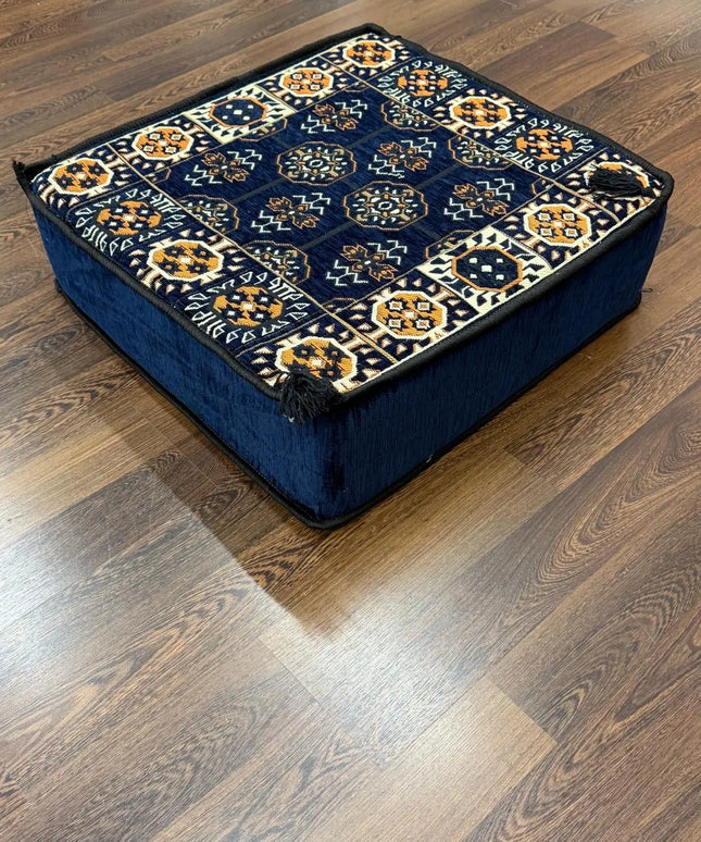 Table basse en mousse « perse bleu nuit » Sedirhan