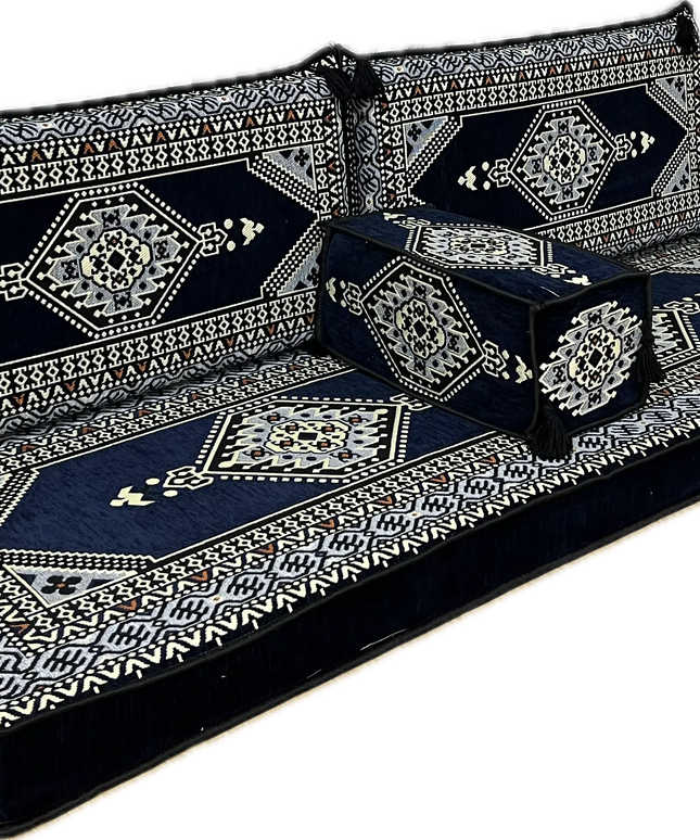 Ensemble salon traditionnel "ORIENTAL " bleu nuit