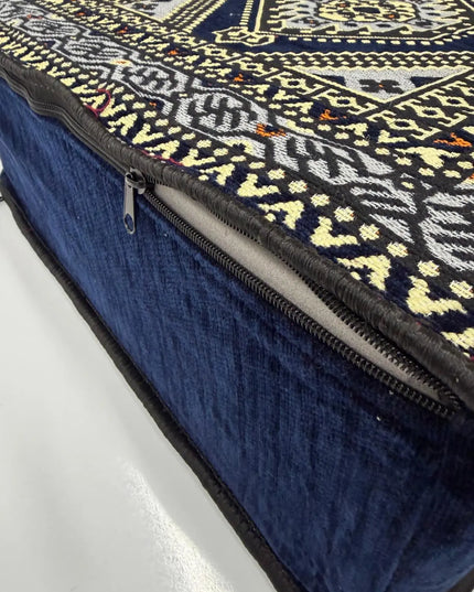 Table basse en mousse « Oriental bleu nuit » Sedirhan