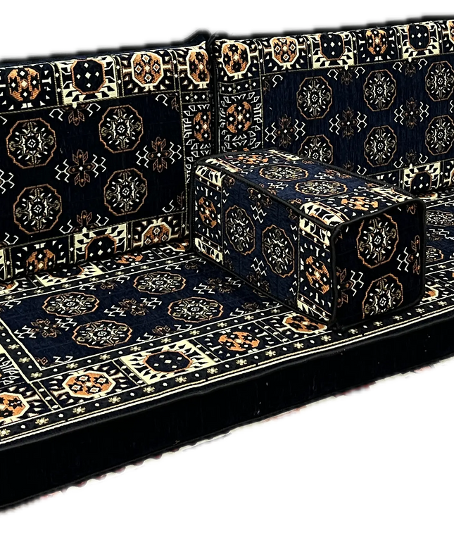 Ensemble salon traditionnel " style perse bleue nuit "