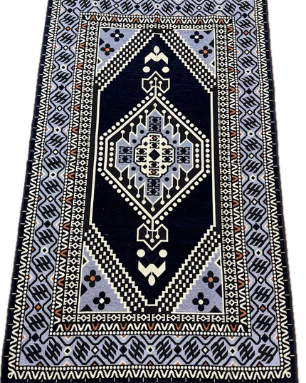 Tapis Kilim Oriental bleu nuit 170x240 cm Sedirhan