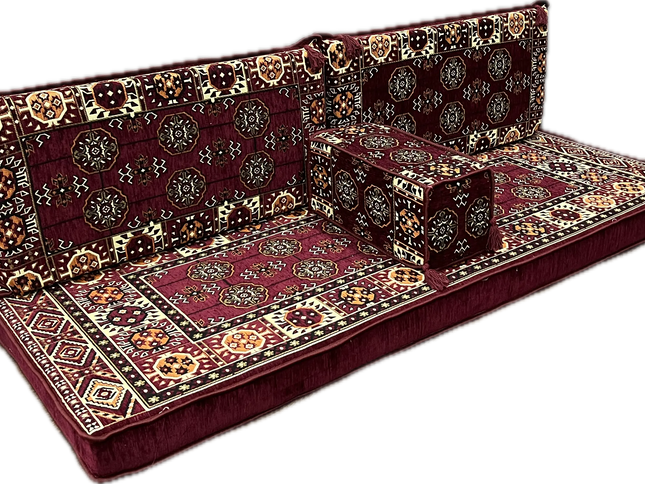 Ensemble salon traditionnel " style perse Bordeaux " Sedirhan