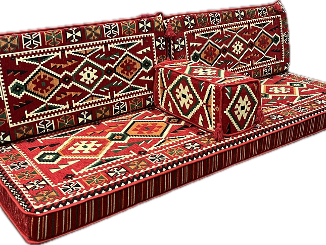 Ensemble salon traditionnel "ANADOLU rouge" sark kosesi Sedirhan