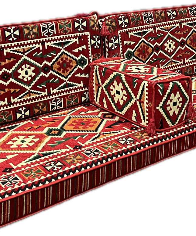 Ensemble salon traditionnel "ANADOLU rouge" sark kosesi