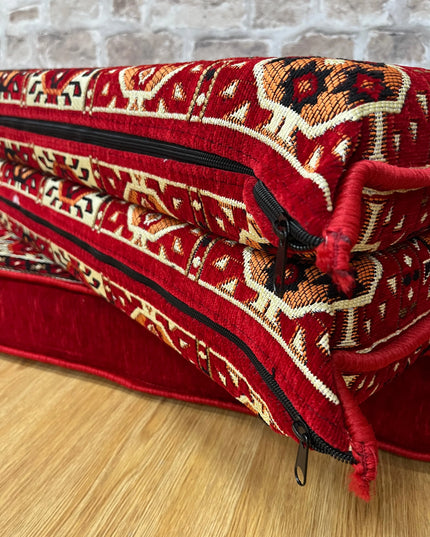 Ensemble salon traditionnel " style perse rouge "