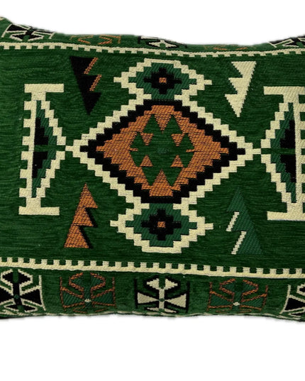 Coussin de sol Kilim Anadolu vert émeraude Sedirhan