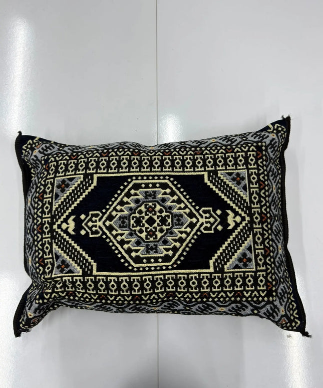 Coussin de sol Kilim oriental bleu nuit Sedirhan