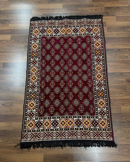 Tapis Kilim perse bordeau 120x180 cm Sedirhan