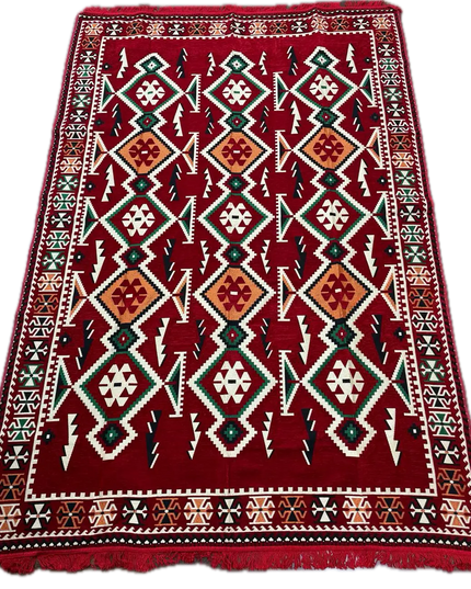 Tapis Kilim Anadolu rouge 200x300 cm Sedirhan