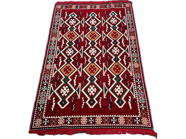 Tapis Kilim Anadolu rouge 200x300 cm Sedirhan