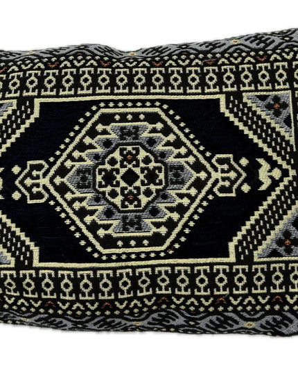 Coussin de sol Kilim oriental bleu nuit Sedirhan