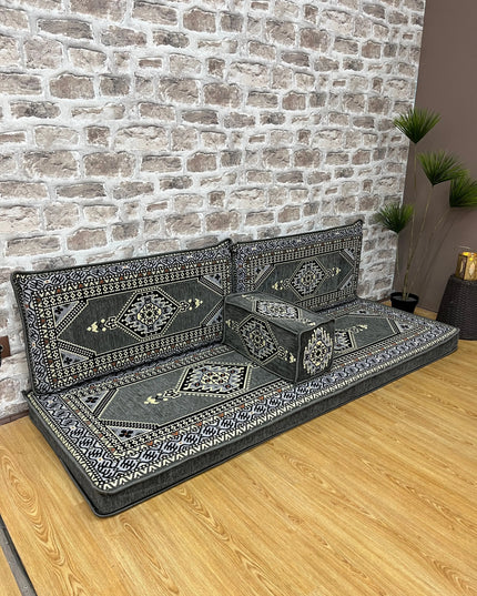 Ensemble salon traditionnel "ORIENTAL " gris