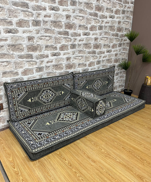 Ensemble salon traditionnel "ORIENTAL " gris