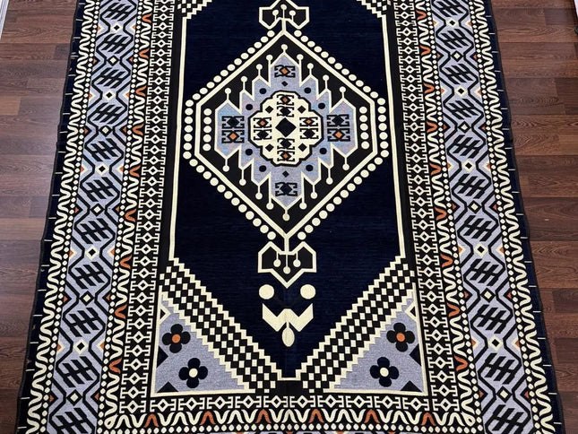 Tapis Kilim Oriental bleu nuit 200x300 cm Sedirhan
