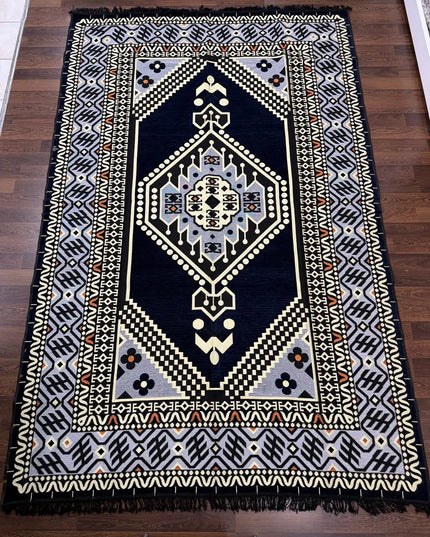 Tapis Kilim Oriental bleu nuit 200x300 cm Sedirhan