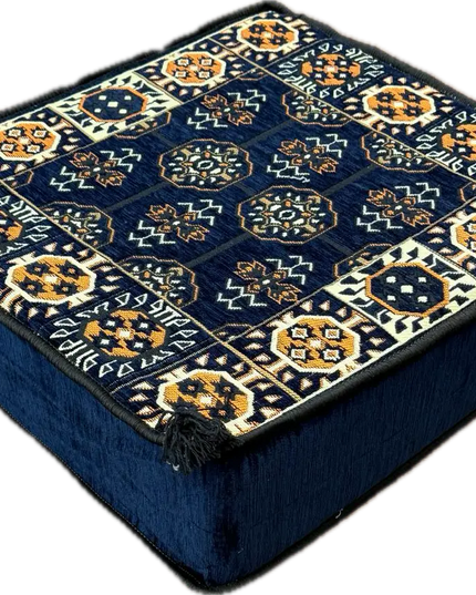 Table basse en mousse « perse bleu nuit » Sedirhan