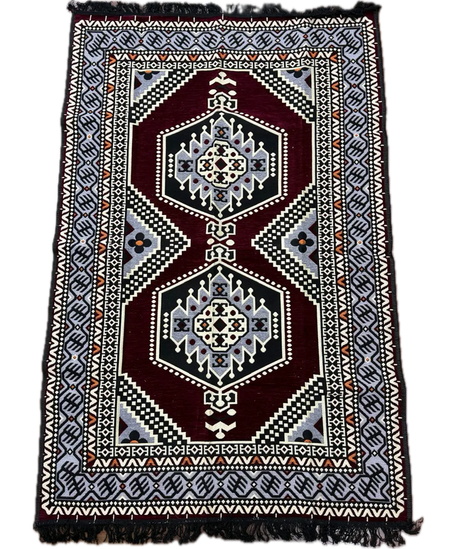 Tapis Kilim Oriental bordeaux 120x180 cm Sedirhan