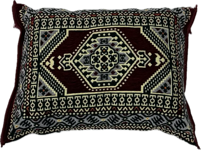 Coussin de sol Kilim Oriental bordeaux Sedirhan