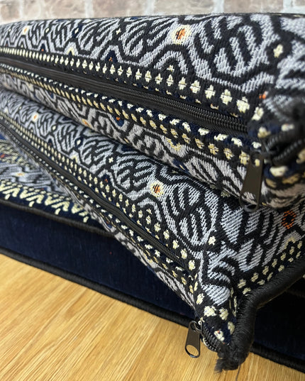 Ensemble salon traditionnel "ORIENTAL " bleu nuit