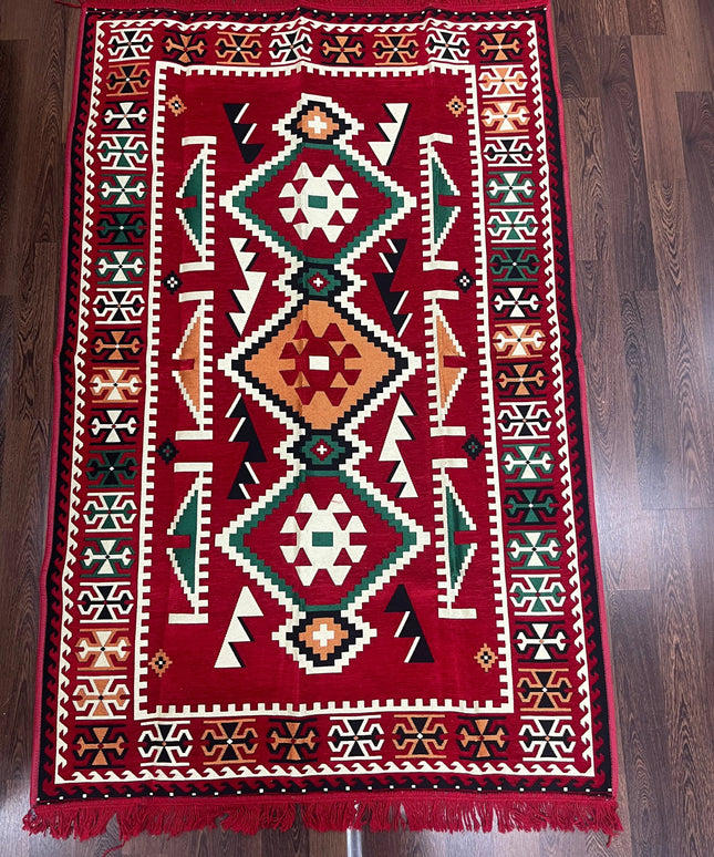 Tapis Kilim Anadolu rouge 120x180 cm