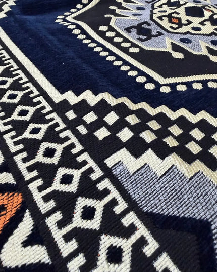 Tapis Kilim Oriental bleu nuit 120x180 cm Sedirhan
