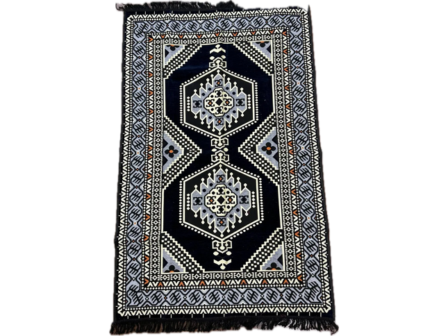 Tapis Kilim Oriental bleu nuit 120x180 cm Sedirhan