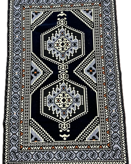 Tapis Kilim Oriental bleu nuit 120x180 cm Sedirhan