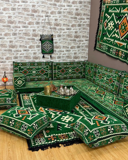 Pack L Anadolu vert émeraude salon traditionnel
