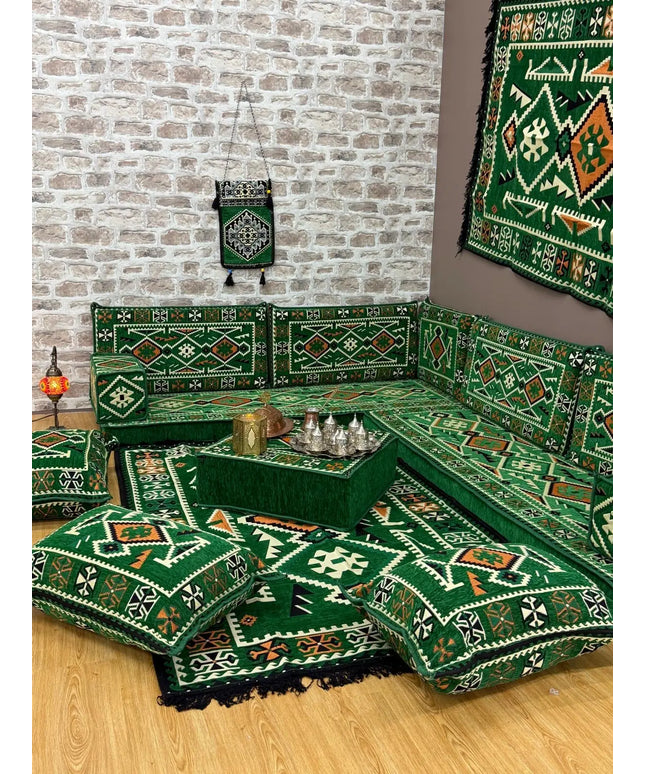 Pack L Anadolu vert émeraude salon traditionnel