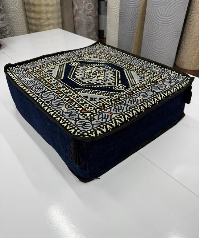 Table basse en mousse « Oriental bleu nuit » Sedirhan