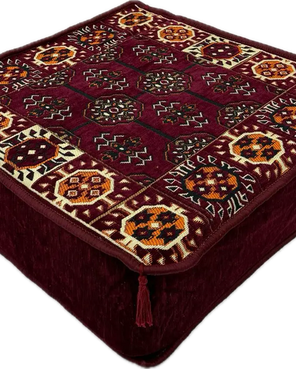 Table basse en mousse « perse bordeaux » Sedirhan