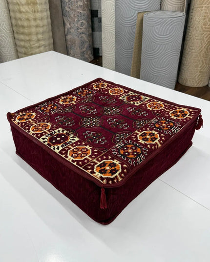 Table basse en mousse « perse bordeaux » Sedirhan