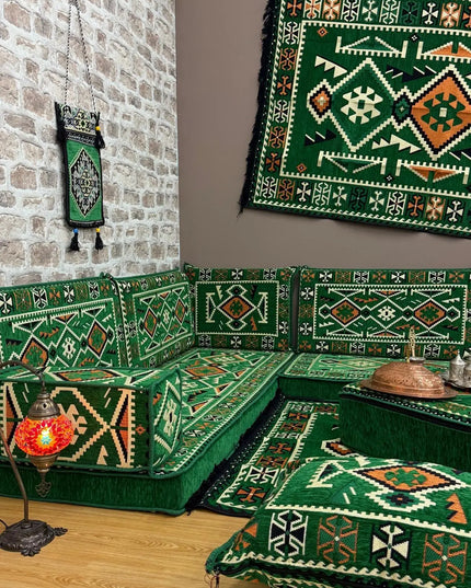 Pack L Anadolu vert émeraude salon traditionnel