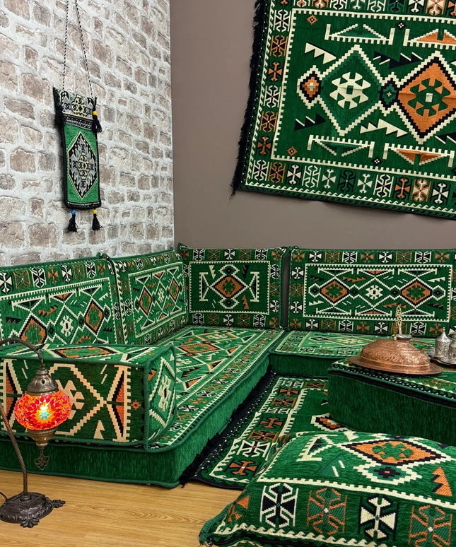 Pack L Anadolu vert émeraude salon traditionnel