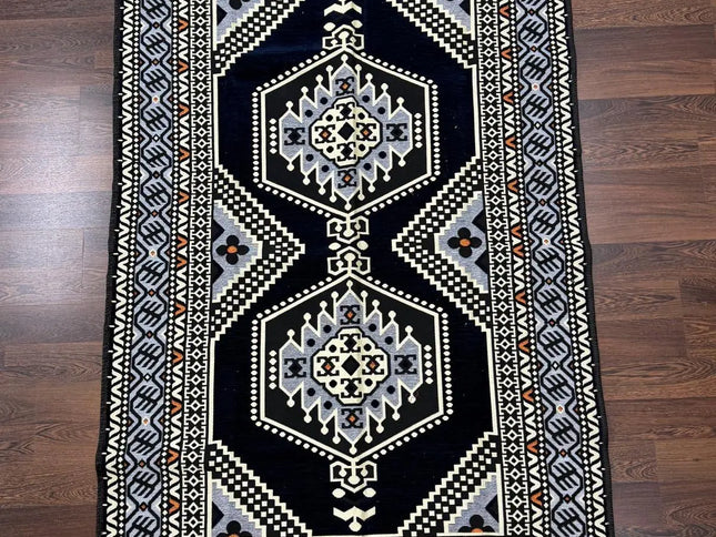 Tapis Kilim Oriental bleu nuit 120x180 cm Sedirhan
