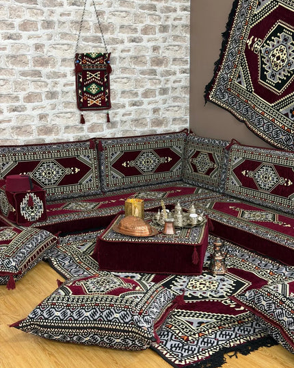 Pack L Oriental bordeaux salon traditionnel