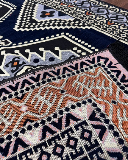 Tapis Kilim Oriental bleu nuit 120x180 cm Sedirhan