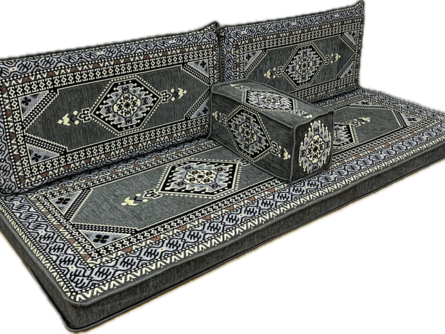 Ensemble salon traditionnel "ORIENTAL " gris Sedirhan